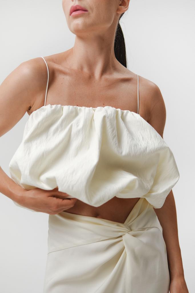 Топ-баллон из жаккарда