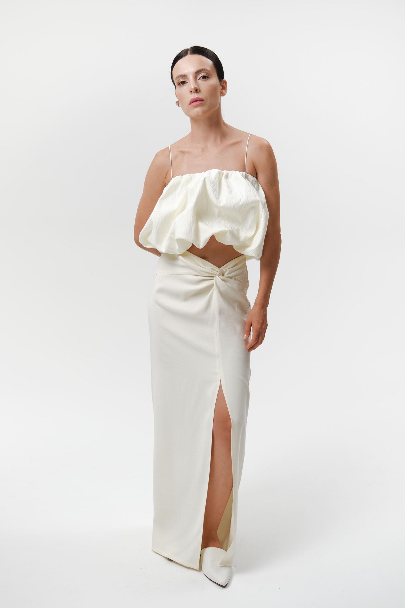 Топ-баллон из жаккарда