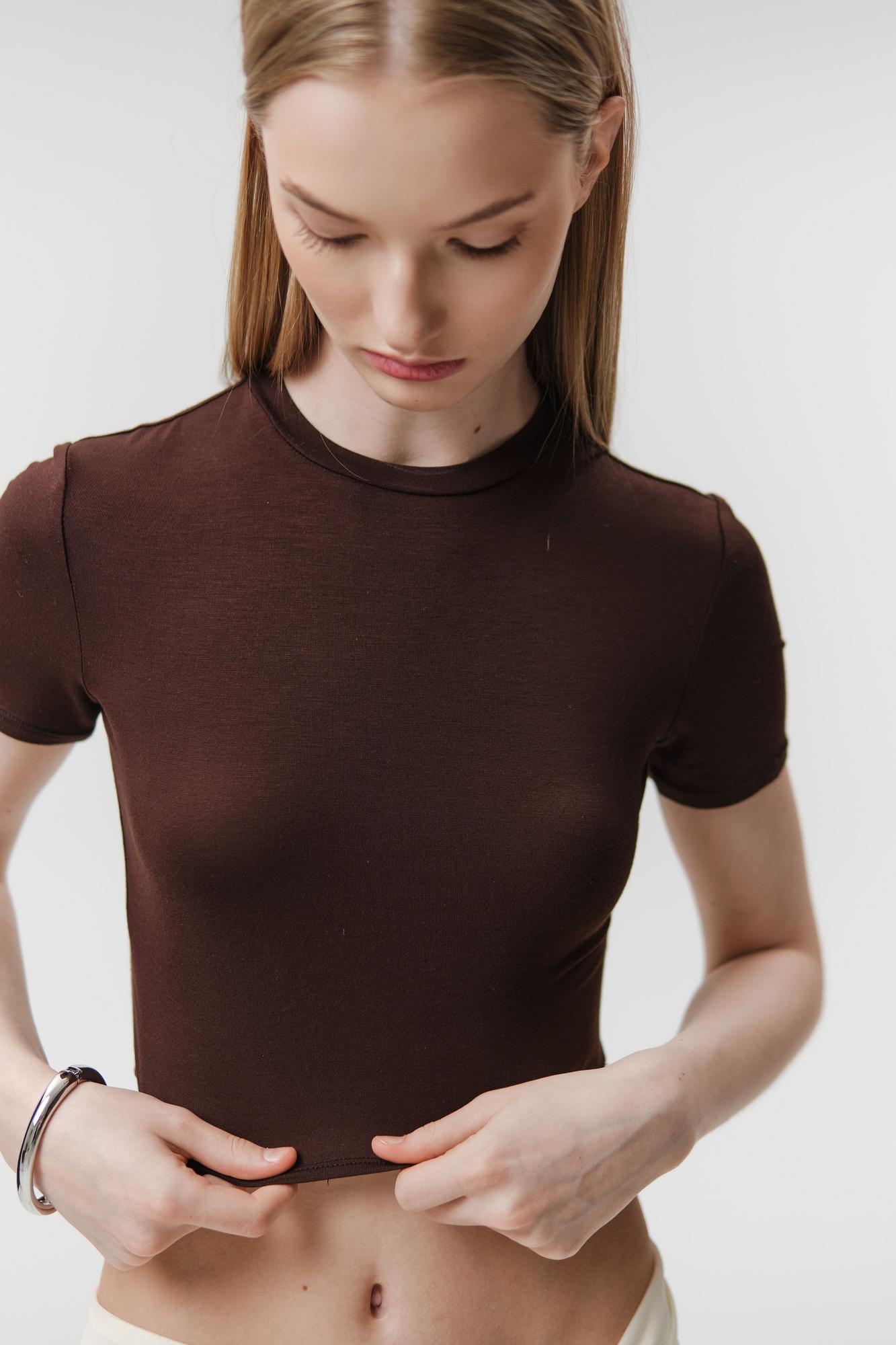 Укороченный топ из натуральной вискозы