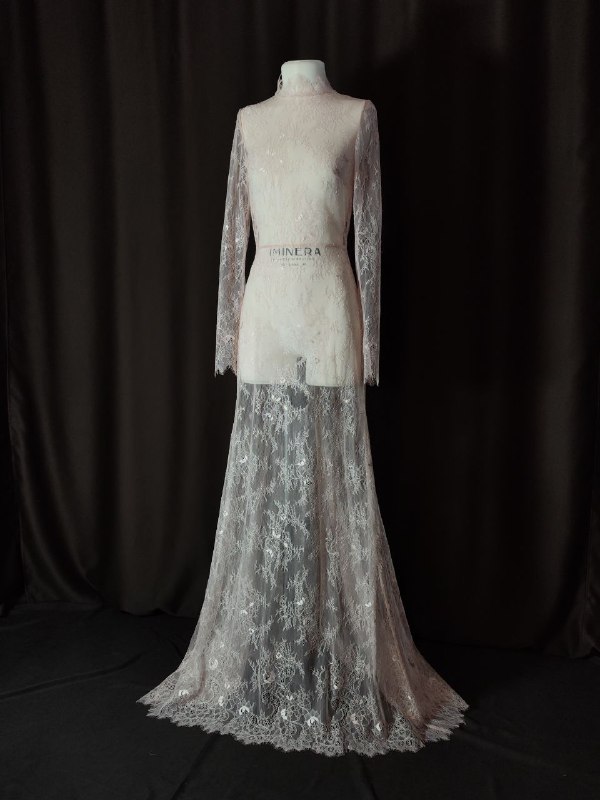 Кружевное розовое платье Лейси