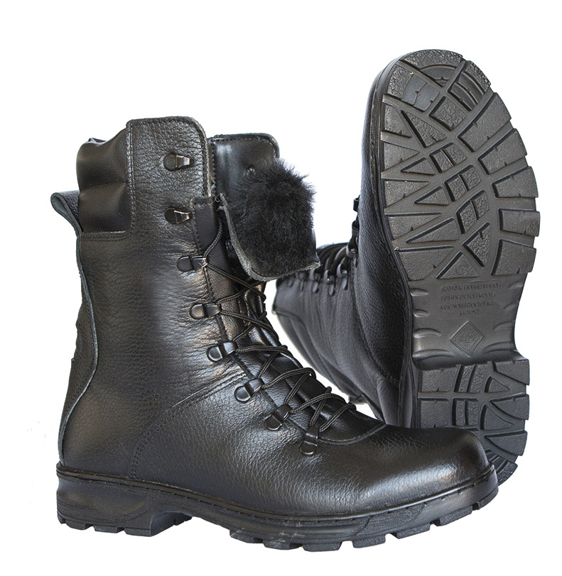 Зимние берцы уставные ДОФ 5025/1 ZA, натуральная кожа и мех