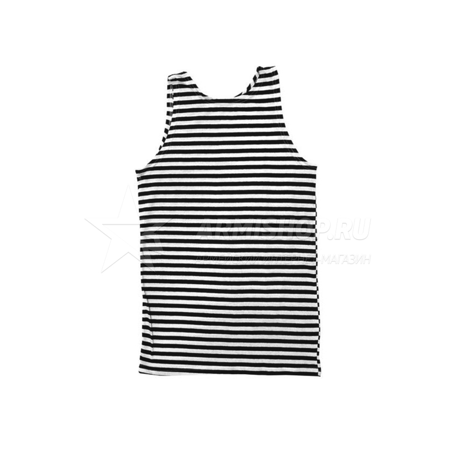 Майка-тельняшка черная кулирка