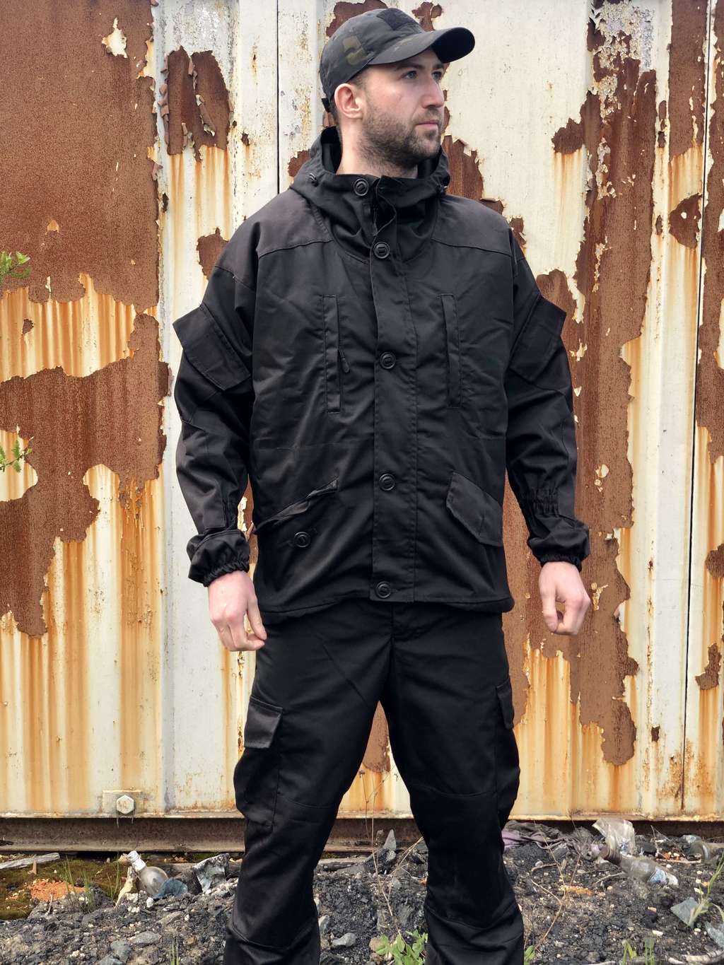 Костюм ГОРКА 5 Черный. Съемный флис