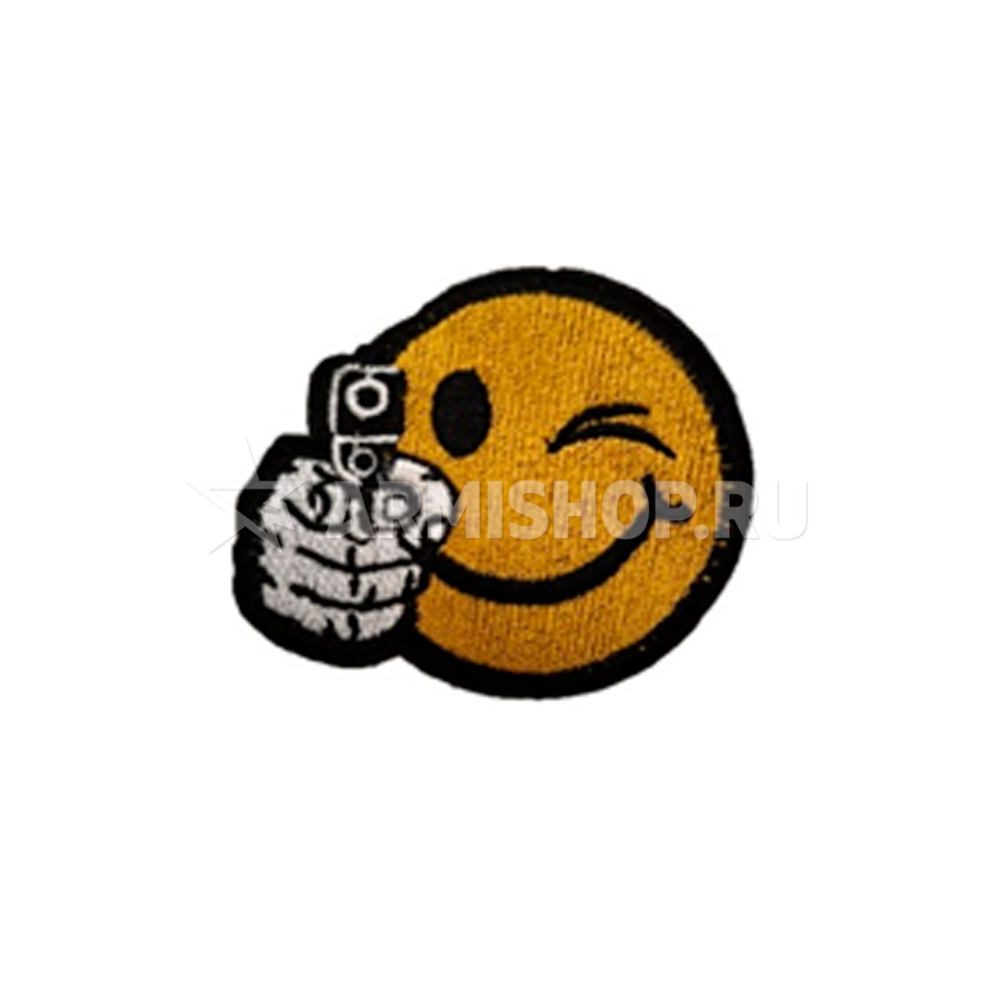 Шеврон Патч Смайлик с пистолетом