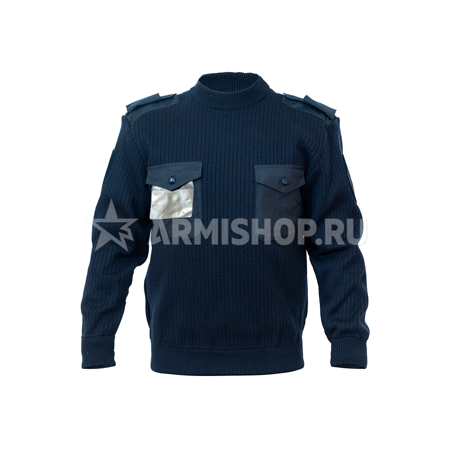 Свитер Полиции. Два кармана. Темно Синий