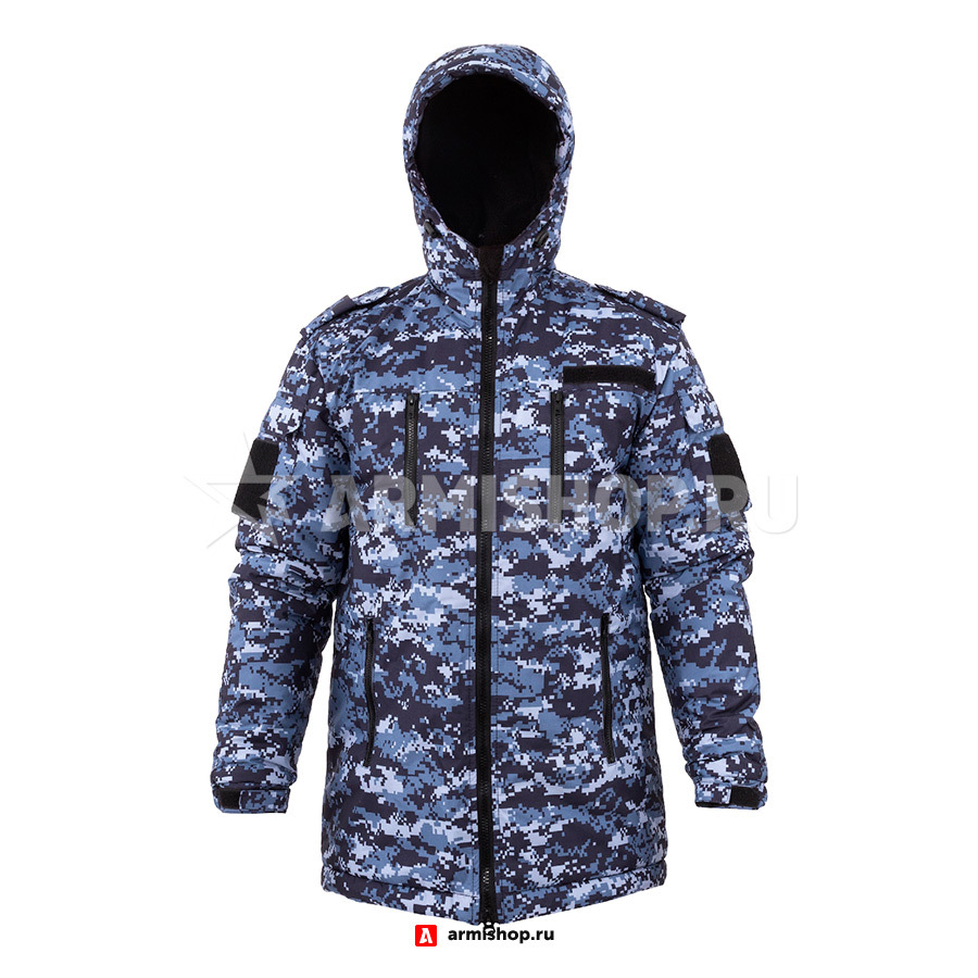 Бушлат зимний Росгвардия Синяя Точка АРМИШОП | armishop.ru