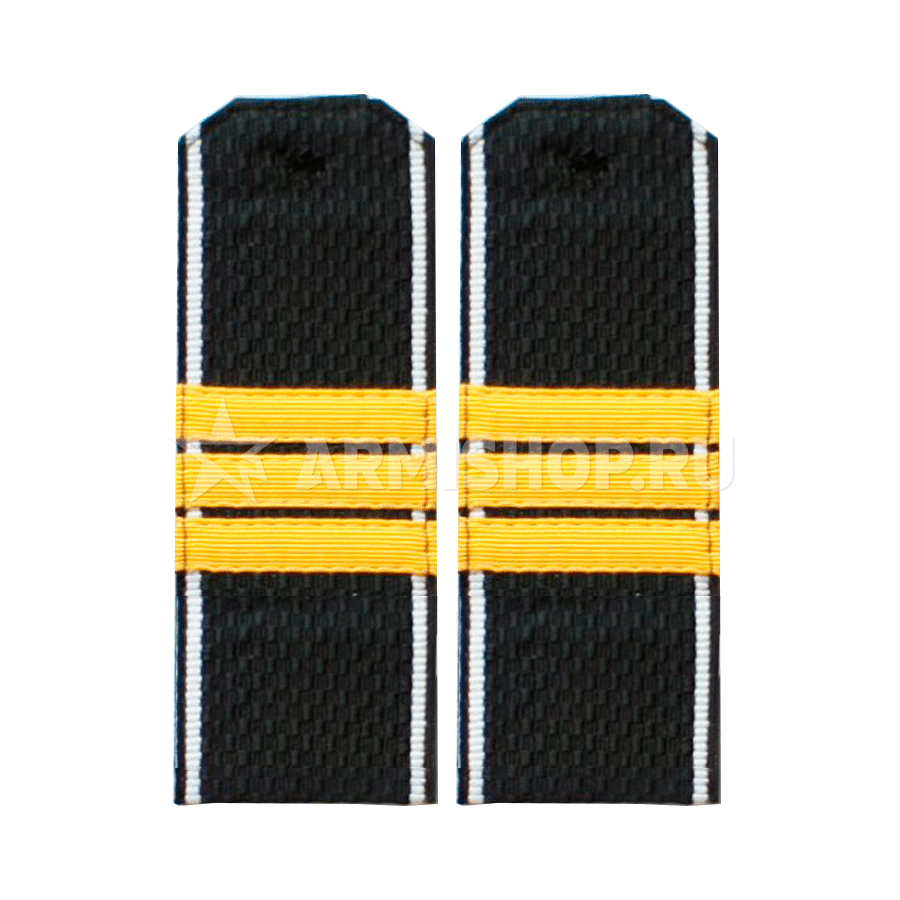 Погоны ВМФ Белый кант Старшина 1 статьи. Галун (пластик)