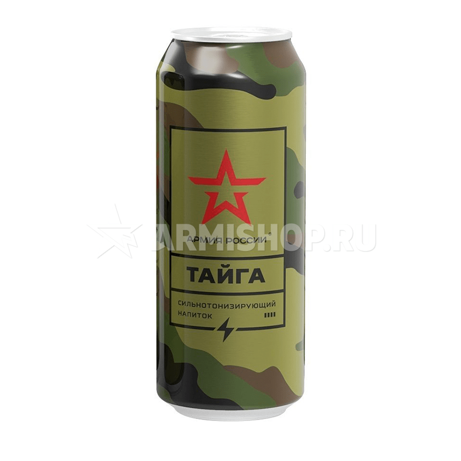 Безалкогольный тонизирующий напиток Армия России Тайга 0,45л