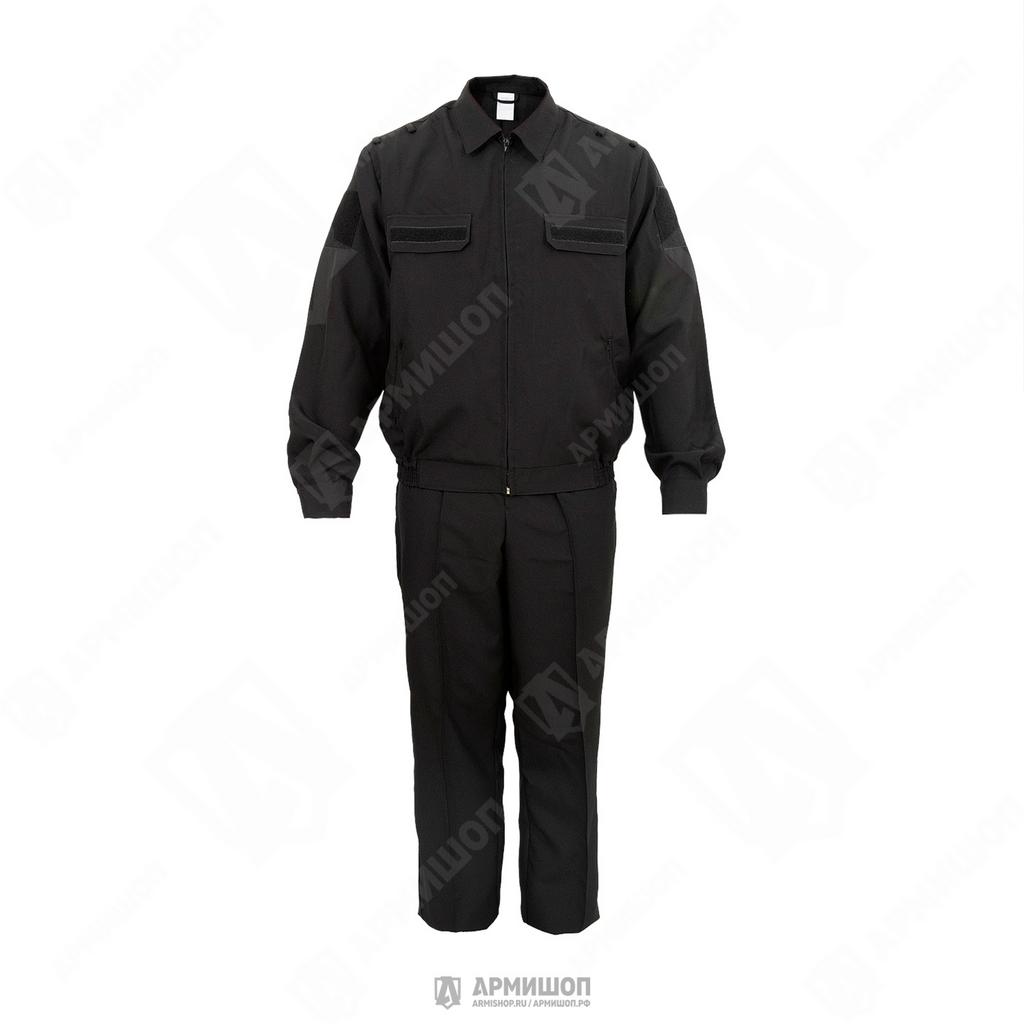 Костюм Офисный МО Габардин длинный рукав. Подкладка сетка. Черный