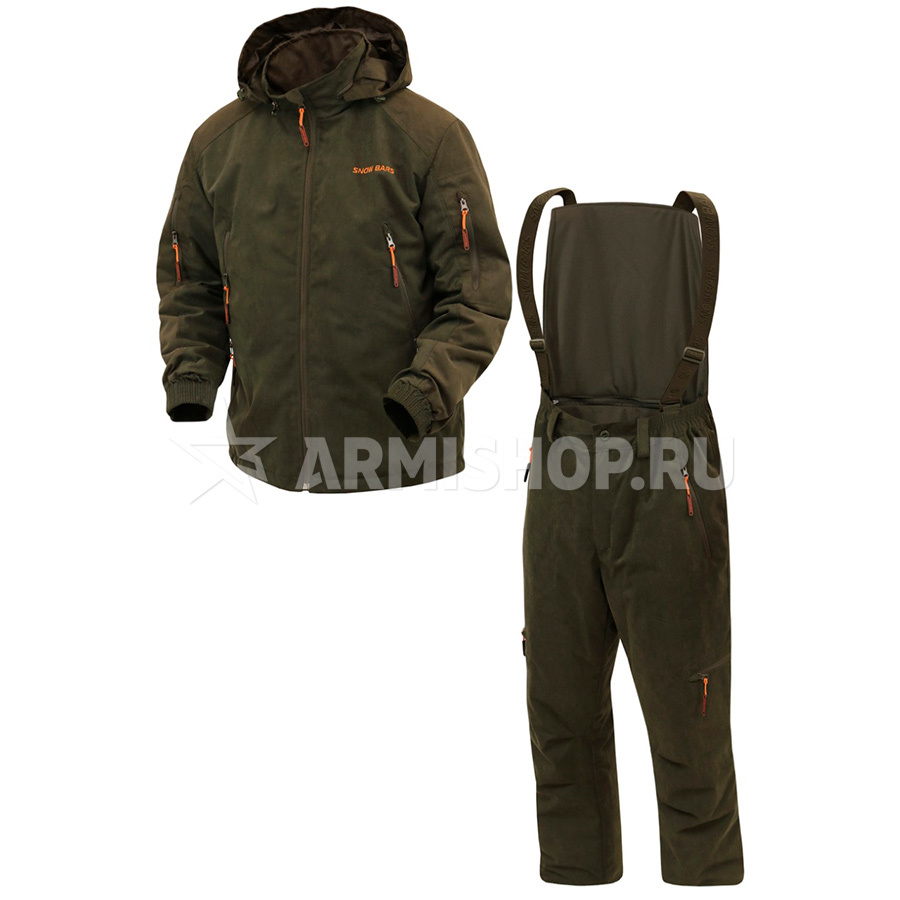 Костюм Snow Bars "City Утепленный". Полукомбинезон. Олива