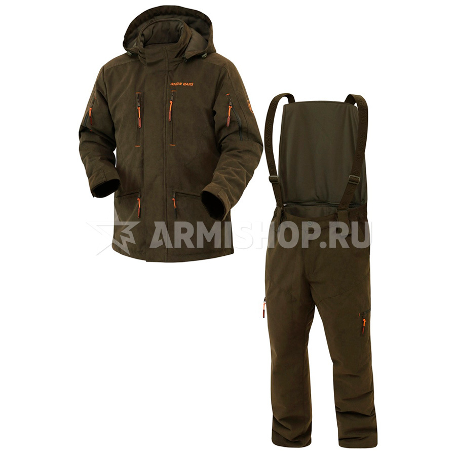 Костюм демисезонный Snow Bars "Grand". Полукомбинезон. Хаки Темный