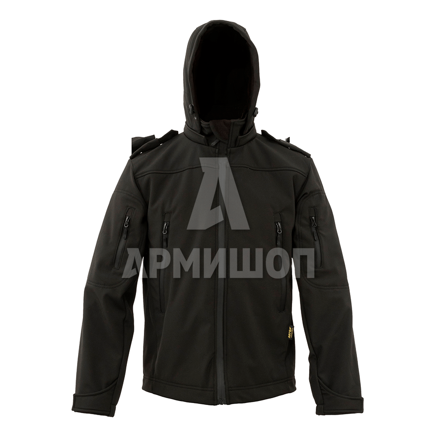 Куртка Softshell с ф/п Черная