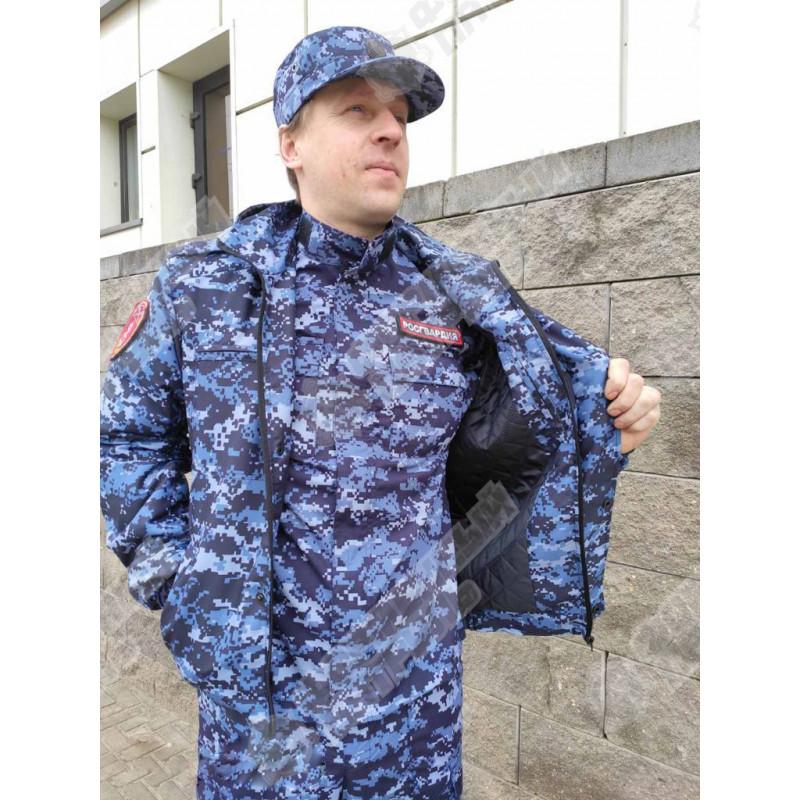 Куртка РОСГВАРДИЯ демисезонная укороченная Синяя Точка (мембрана микро рип-стоп/стежка)