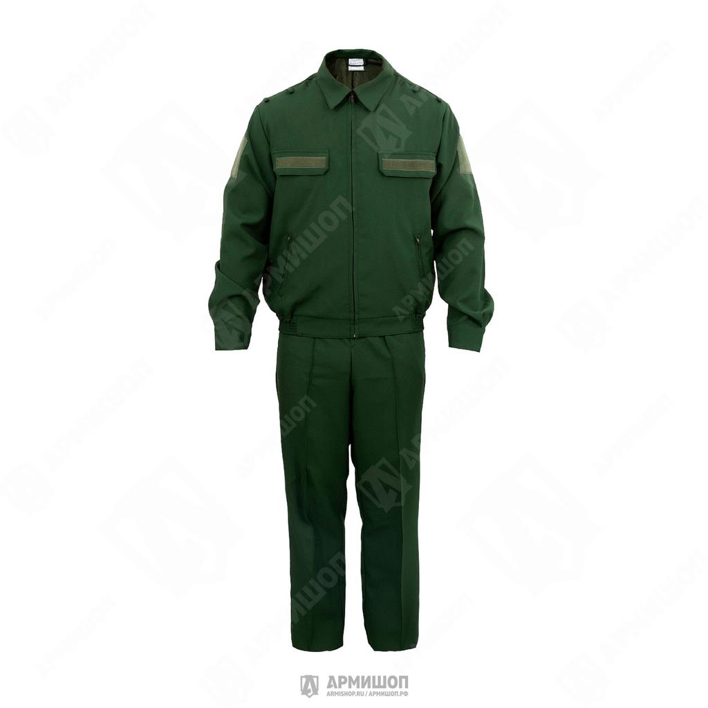 Костюм Офисный МО Габардин длинный рукав Подкладка сетка Зеленый
