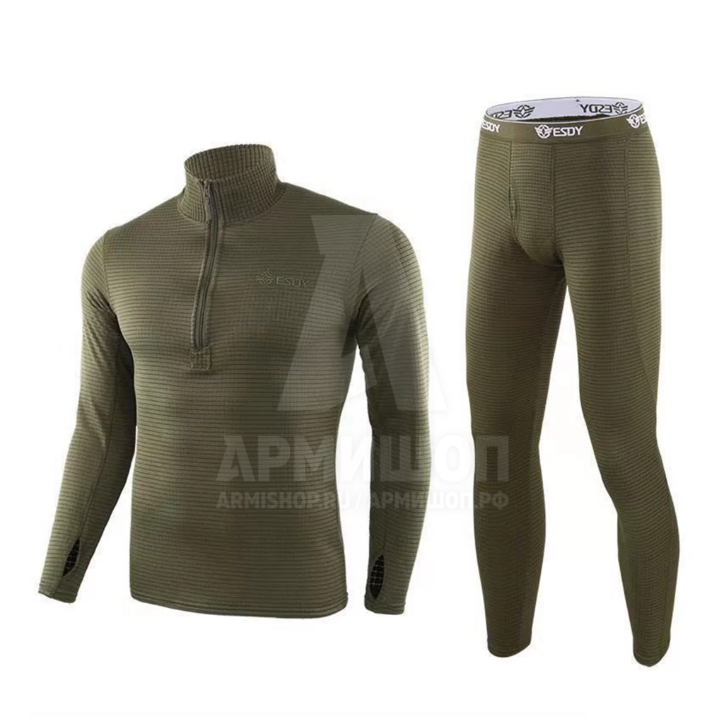 Термобелье 1 слой ESDY (вафельное) Олива