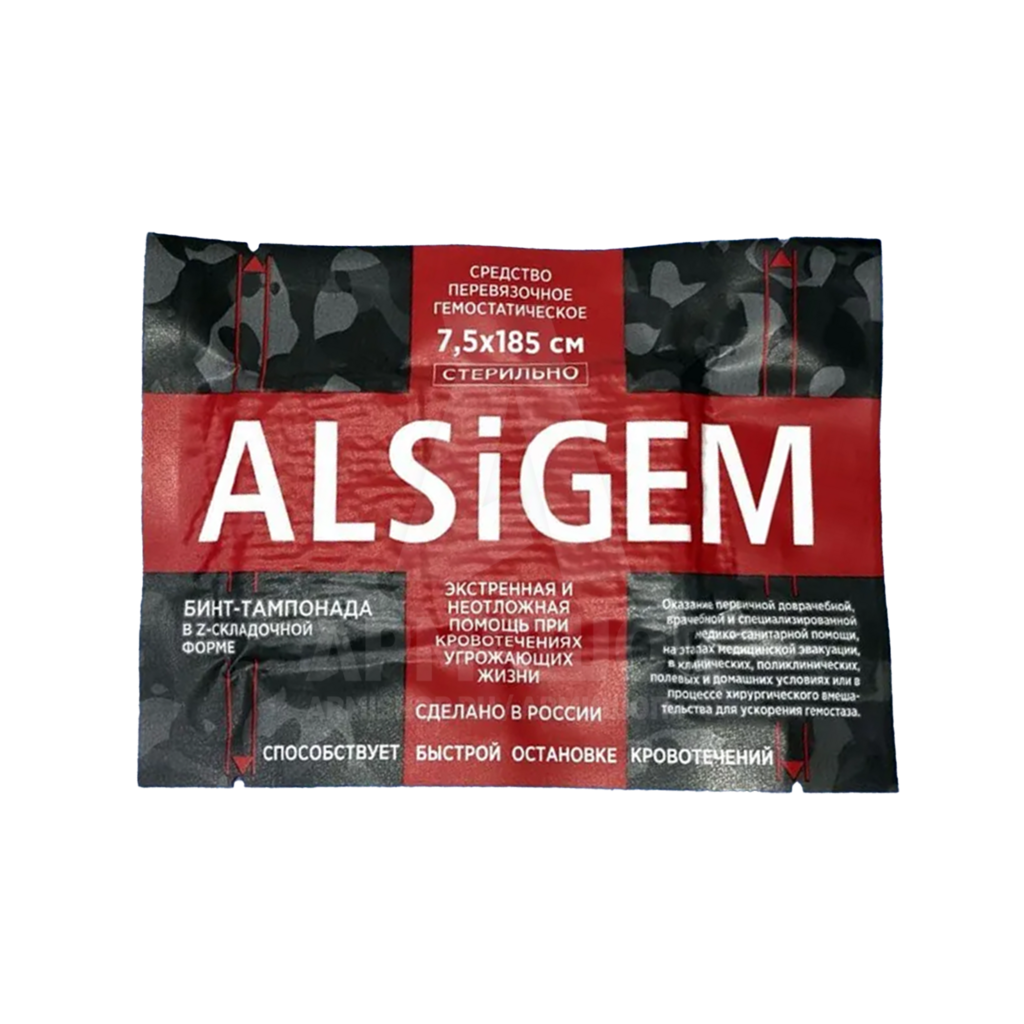 Тампонада кровоостанавливающая alsigem 7,5х185