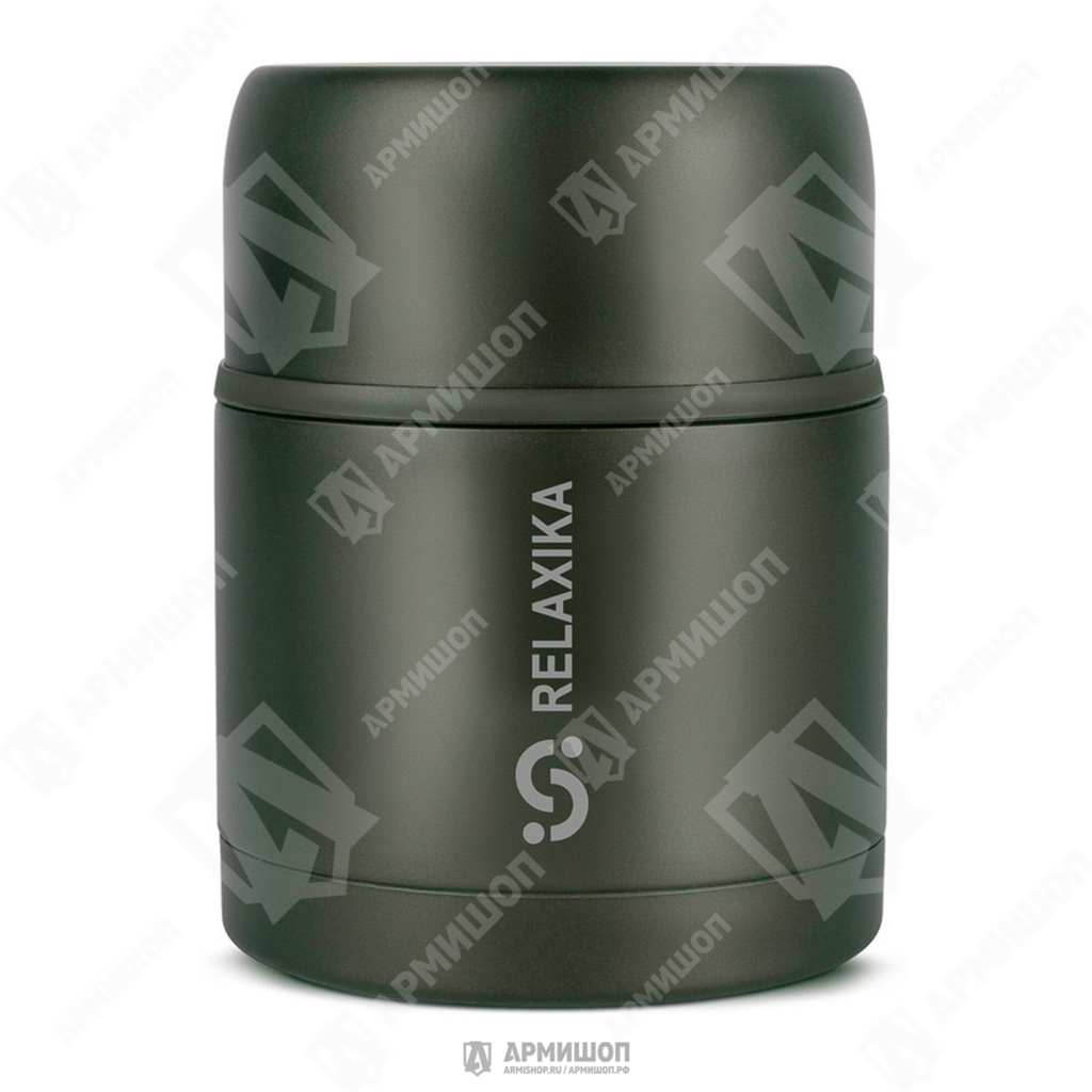 Термос для еды Relaxika 301 (0,5 л) в термочехле Хаки