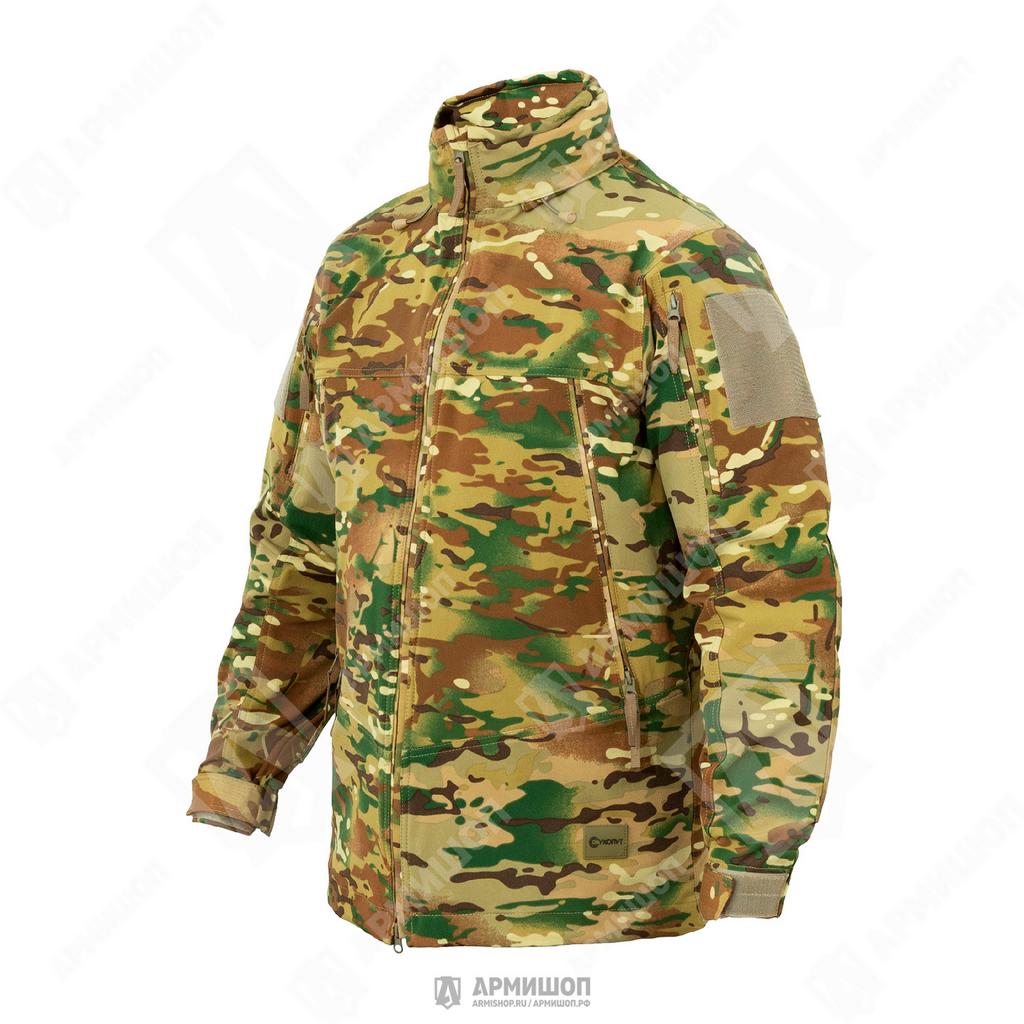 Куртка тактическая 5 слой Сухопут. Softshell Мембрана. Мультикам