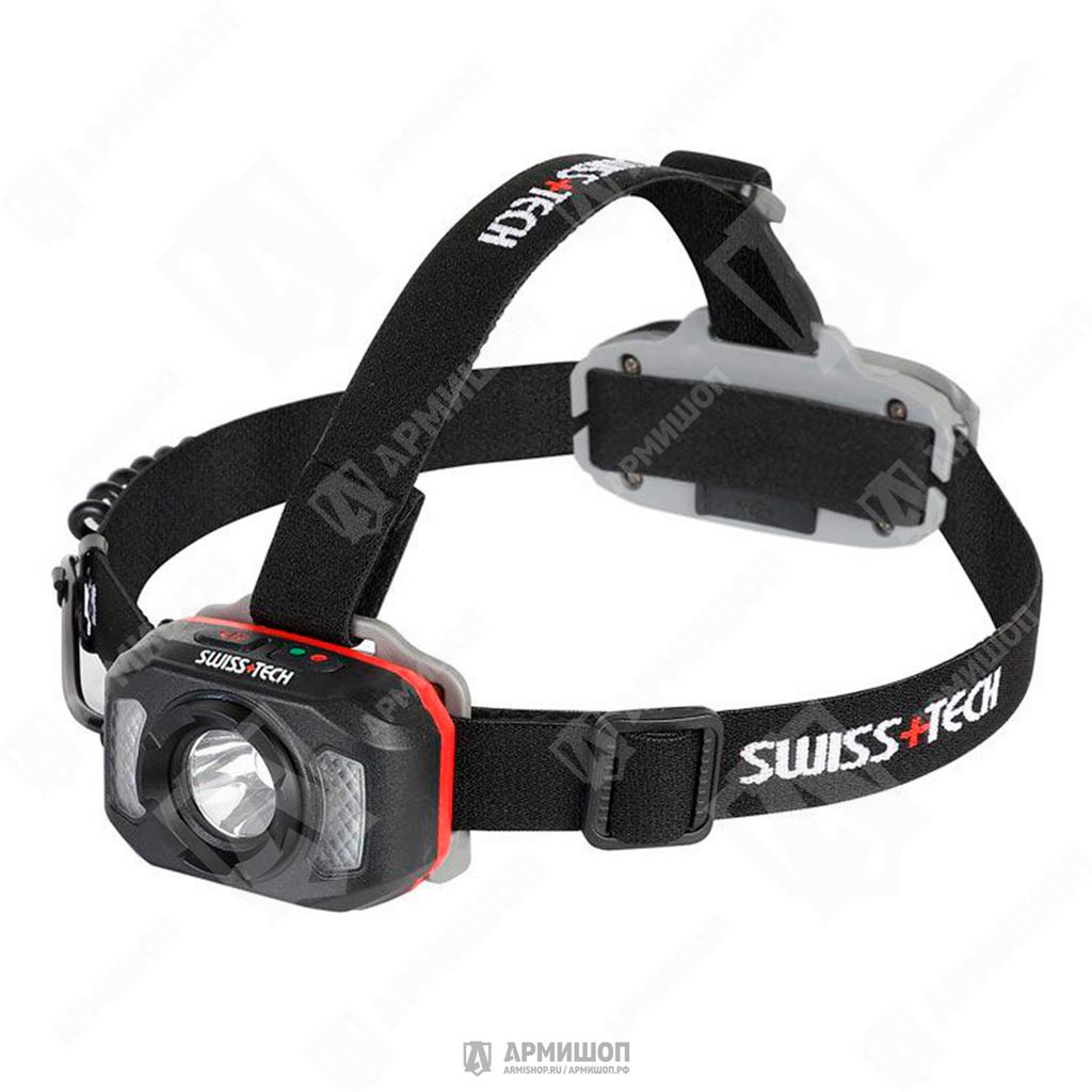 Swiss+Tech ST032003 Фонарик налобный перезаряжаемый 18650 140/70м, 6 режимов