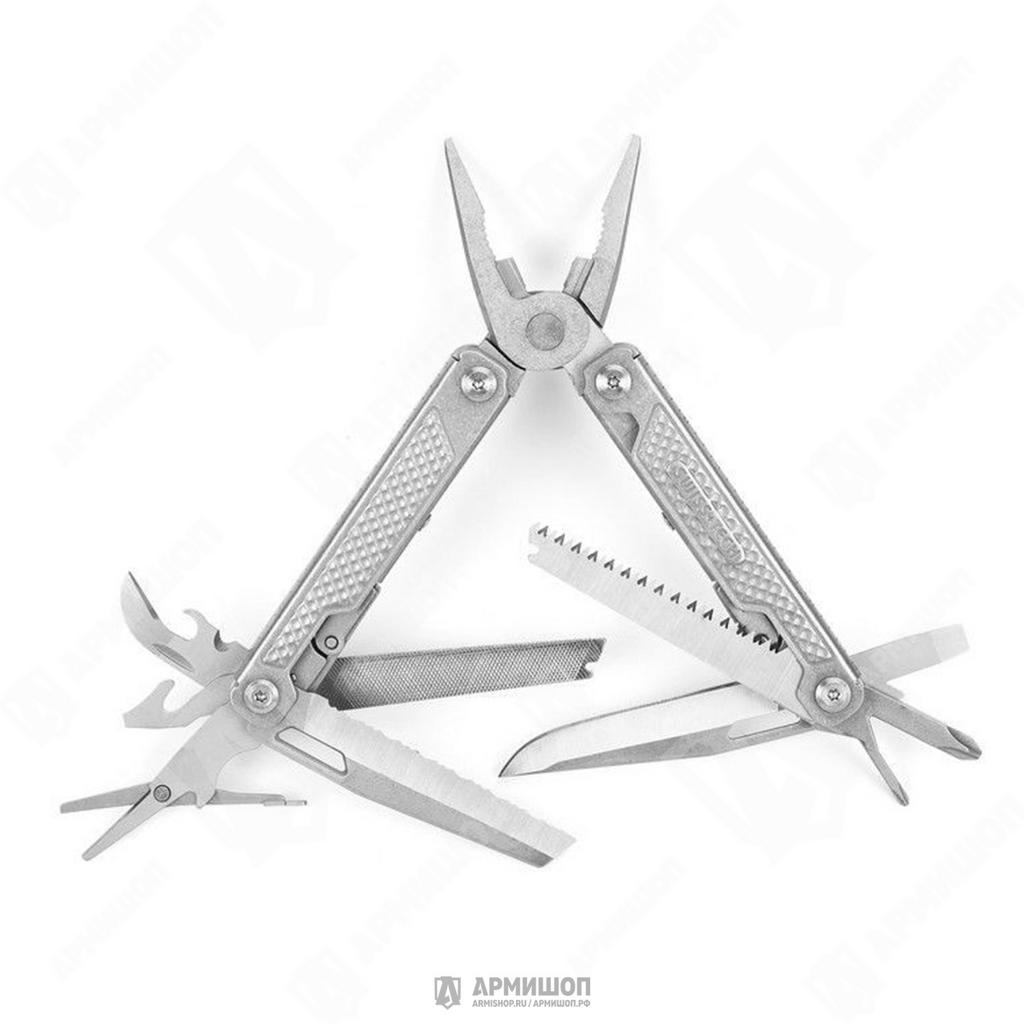 Мультитул Swiss+Tech складной 17 в 1 с чехлом плоскогубцы, нож, отвертка, пила ST021006