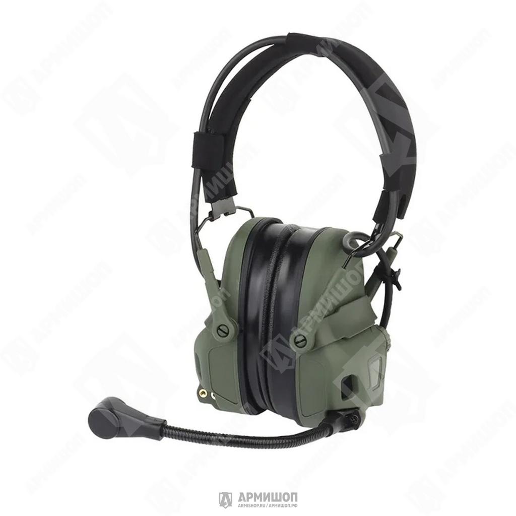 Наушники активные GEN 6 tactical headset HD-17 Олива