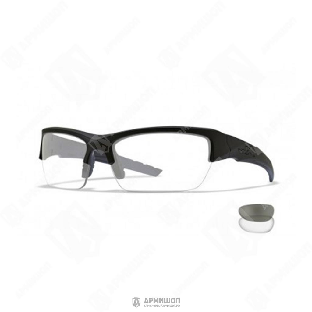 Очки защитные Wiley X WX Valor (Оправа черная, Линзы: Grey + Clear)