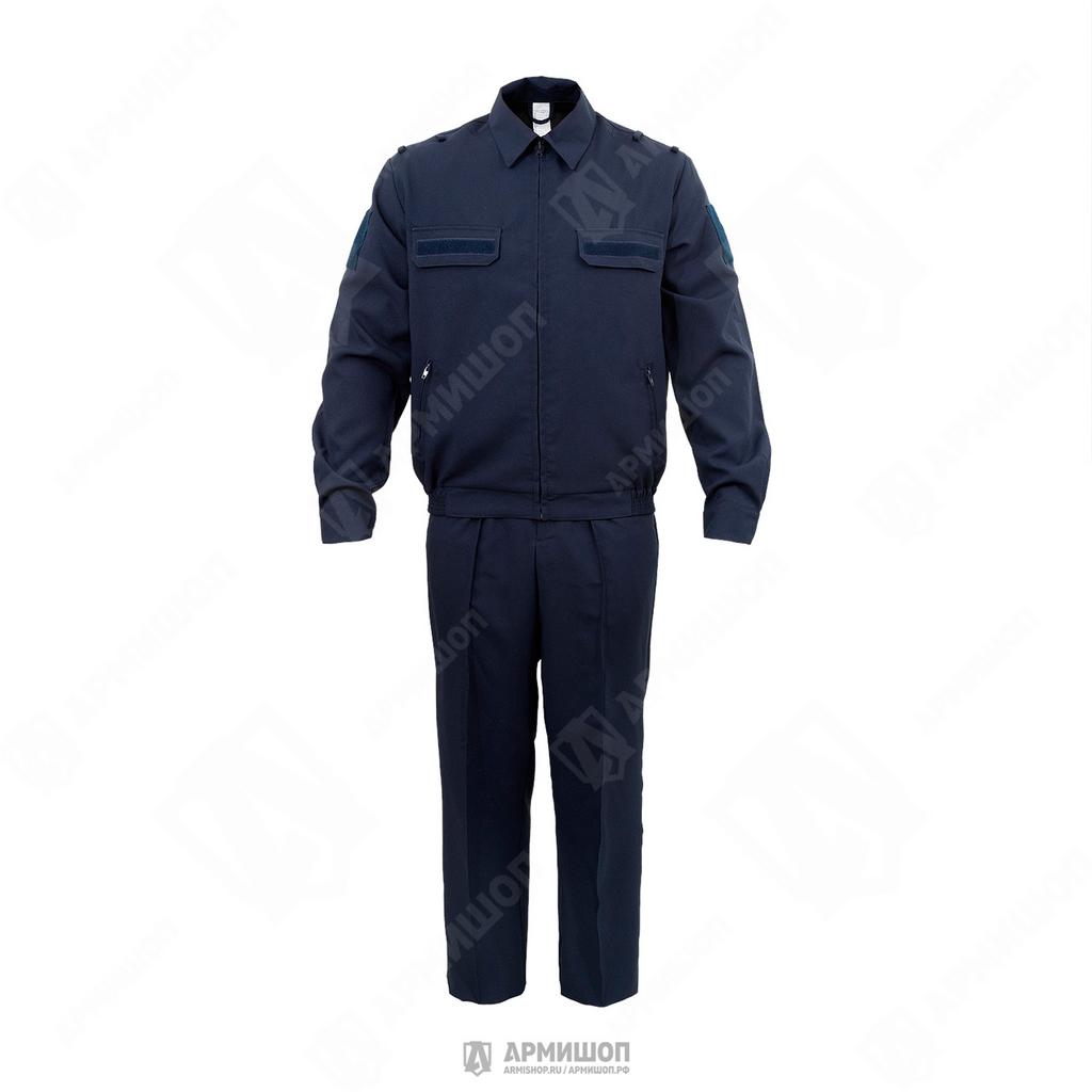 Костюм Офисный МО Габардин длинный рукав Подкладка сетка Синий