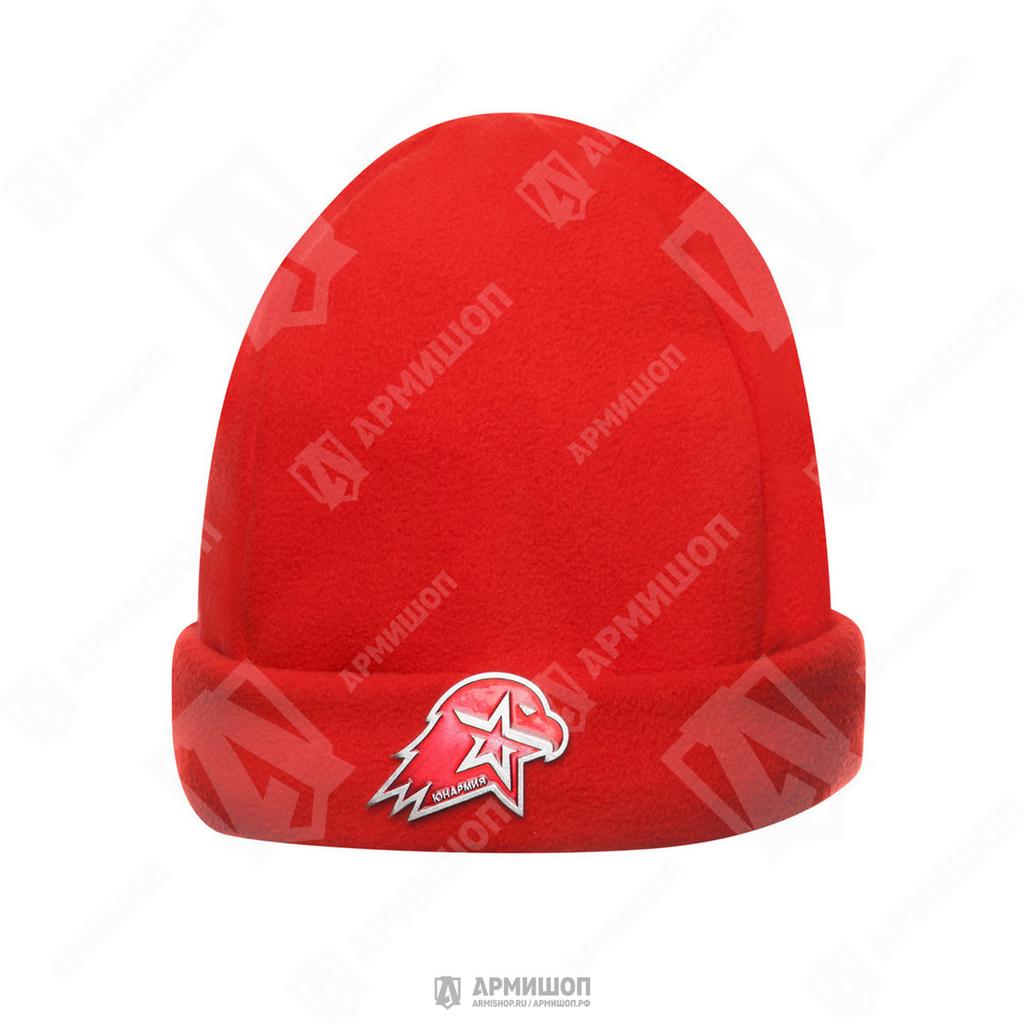 Шапка ЮНАРМИЯ флисовая, красная