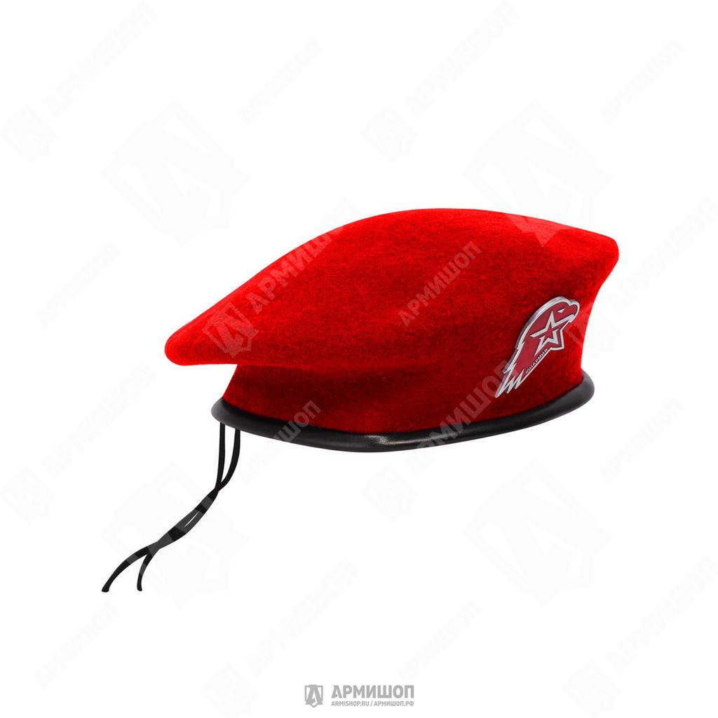 Берет ЮНАРМИЯ со значком, красный