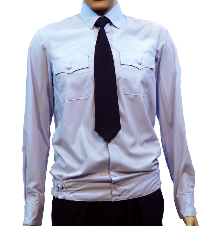 Рубашка полиции длинный рукав, светло-голубая