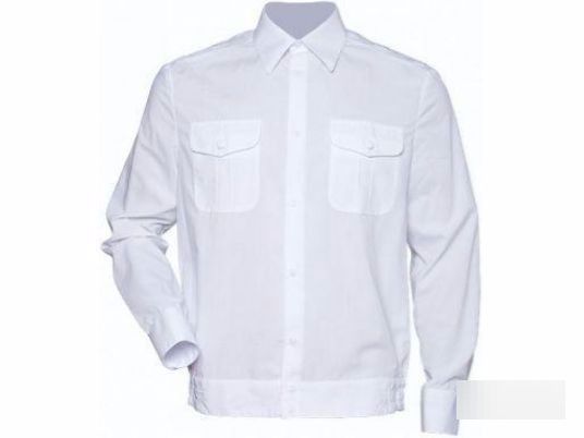 Рубашка полиции длинный рукав, белая