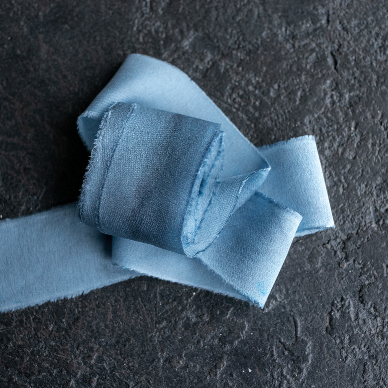 Атласная лента "небесный голубой"