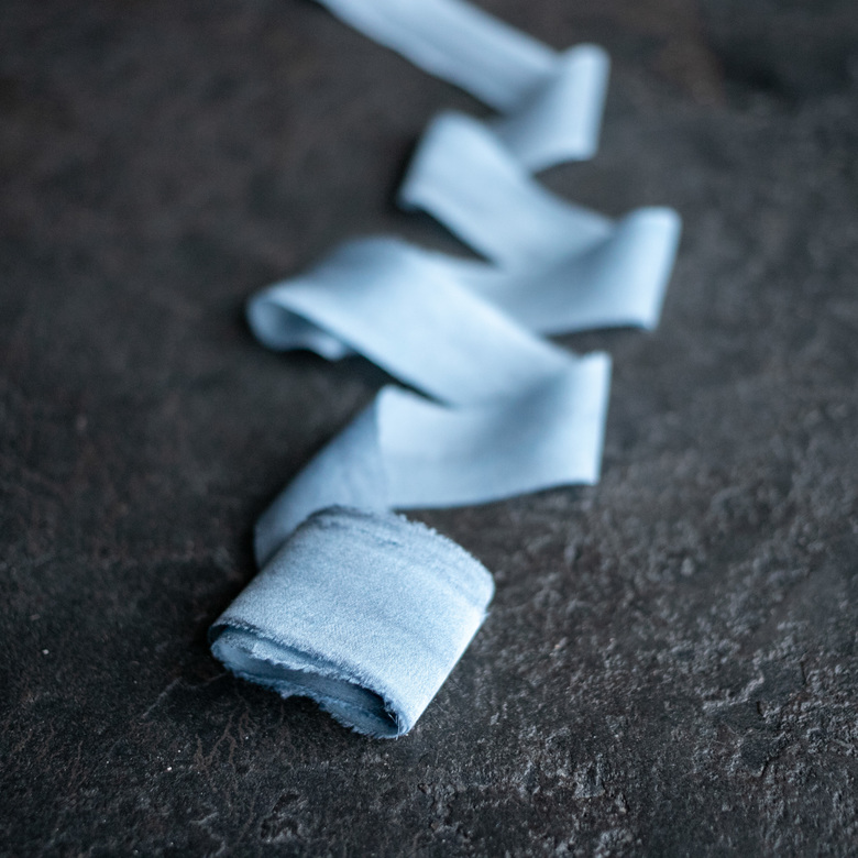 Атласная лента "небесный голубой"