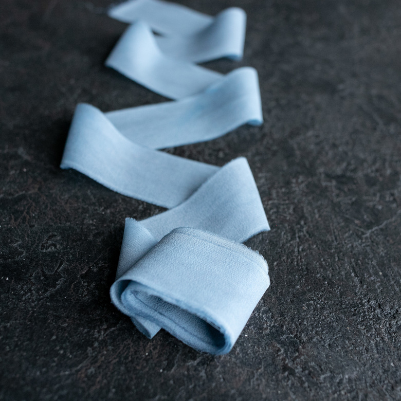 Лента из крепдешина "небесный голубой"