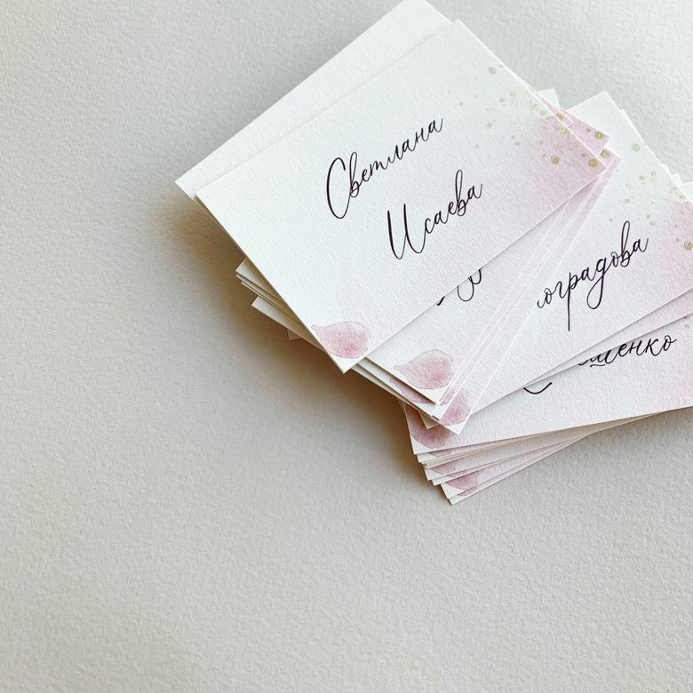 Банкетные карточки акварельные