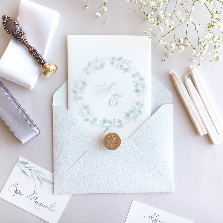 Пригласительные на свадьбу в кальке на заказ