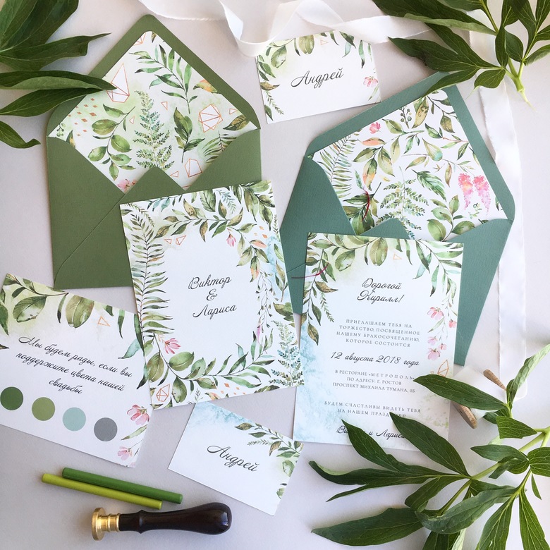 Купить пригласительные на свадьбу  премиум класса