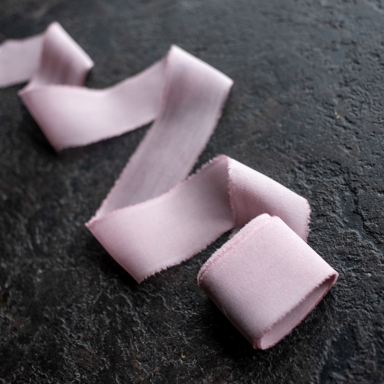 Атласная лента "Пыльная роза"