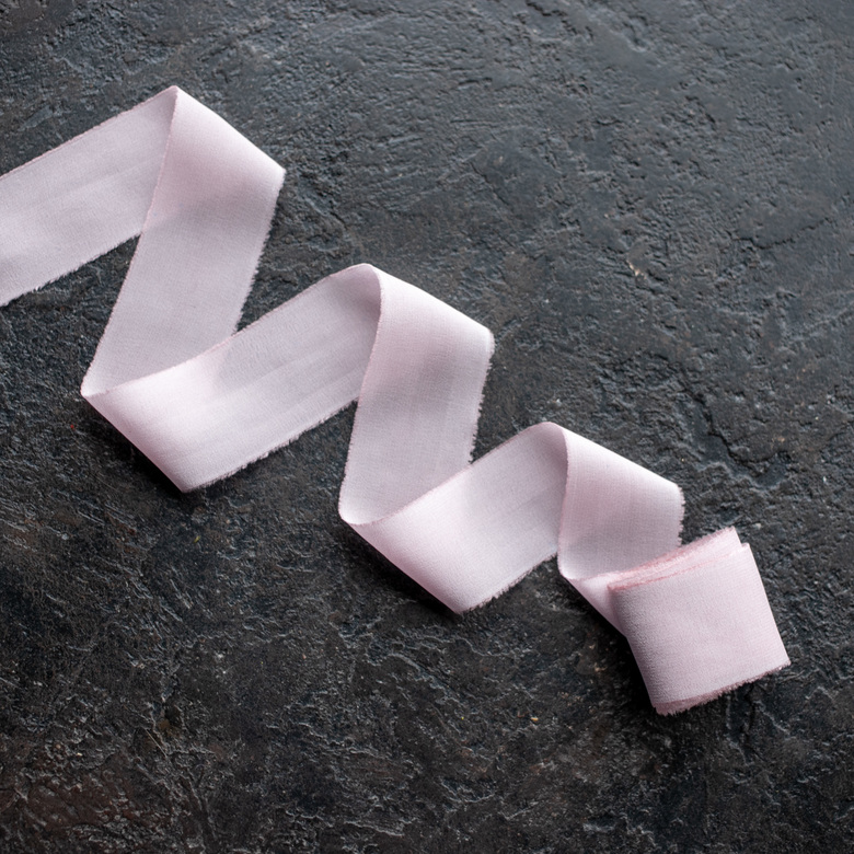 Лента из крепдешина "Пыльная роза"