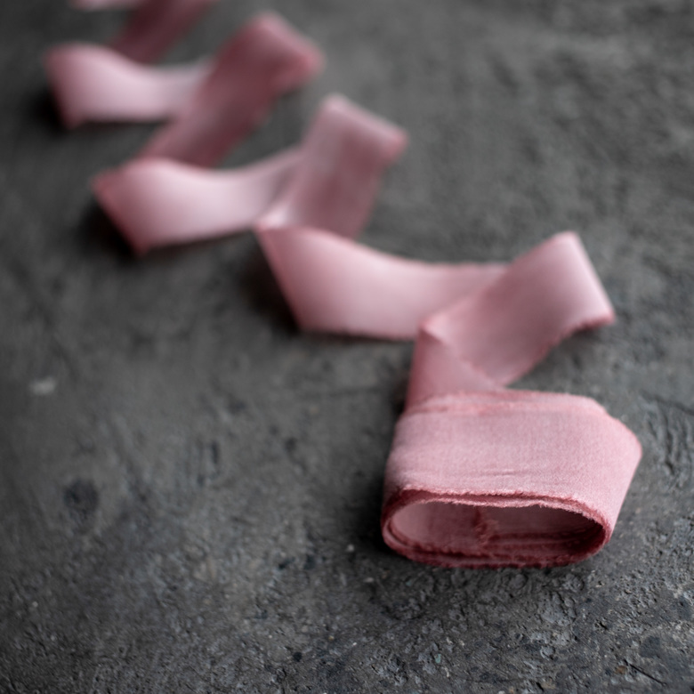 Атласная лента "Ягодный"