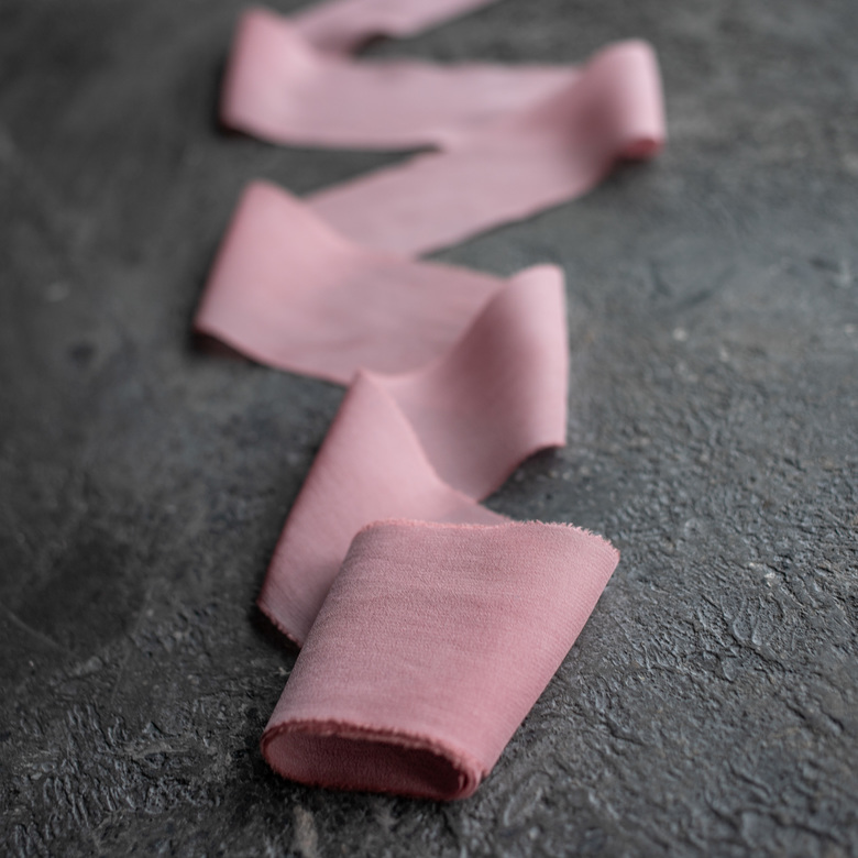 Лента из крепдешина "Ягодный"