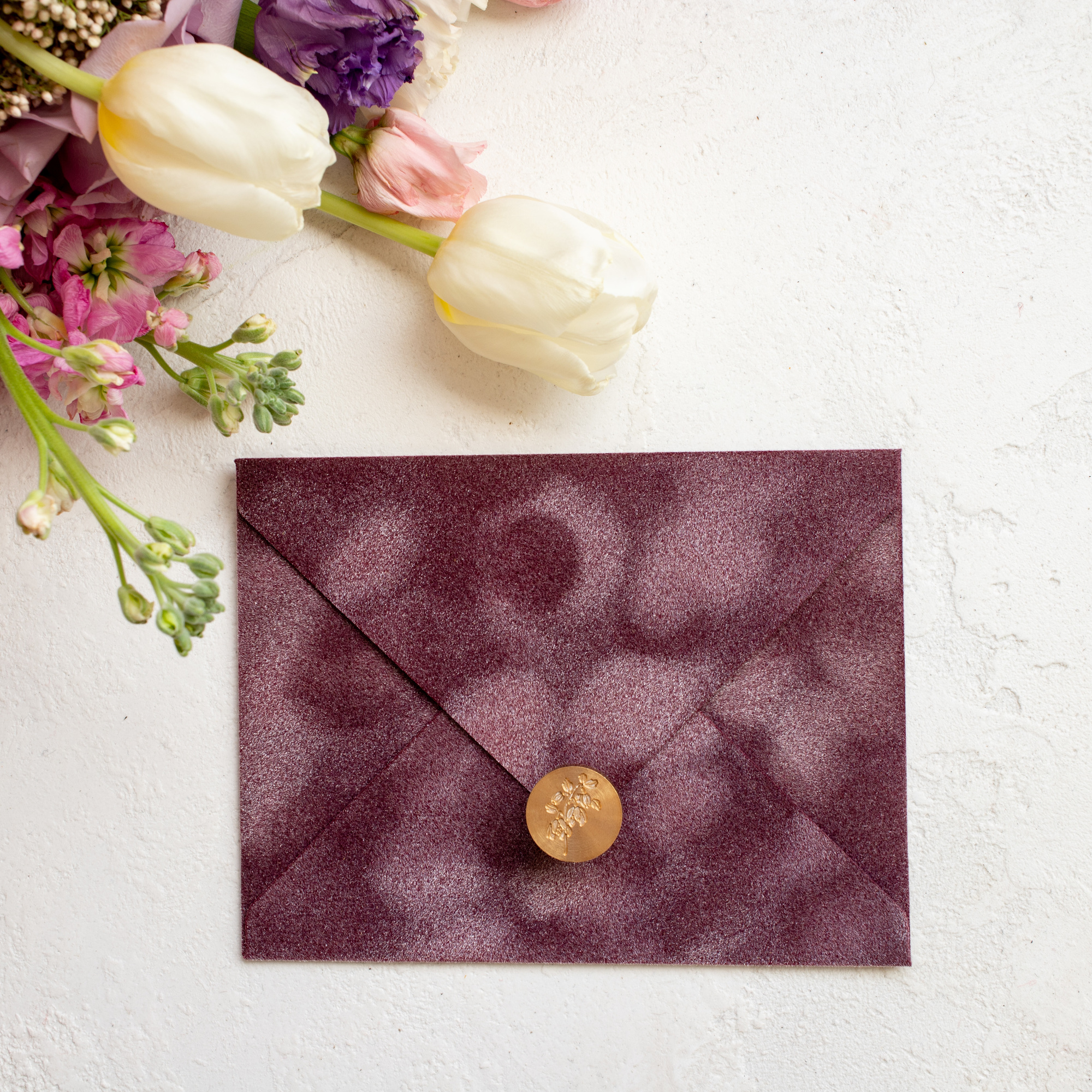 Бархатный конверт "Ежевичный"