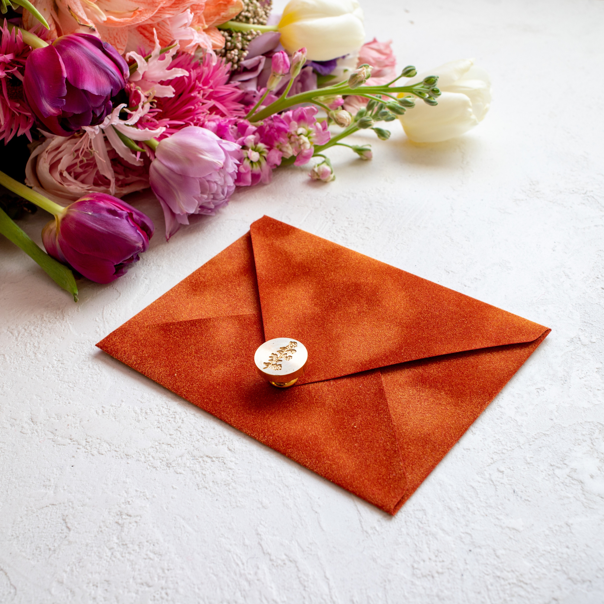 Бархатный конверт "Киноварь"