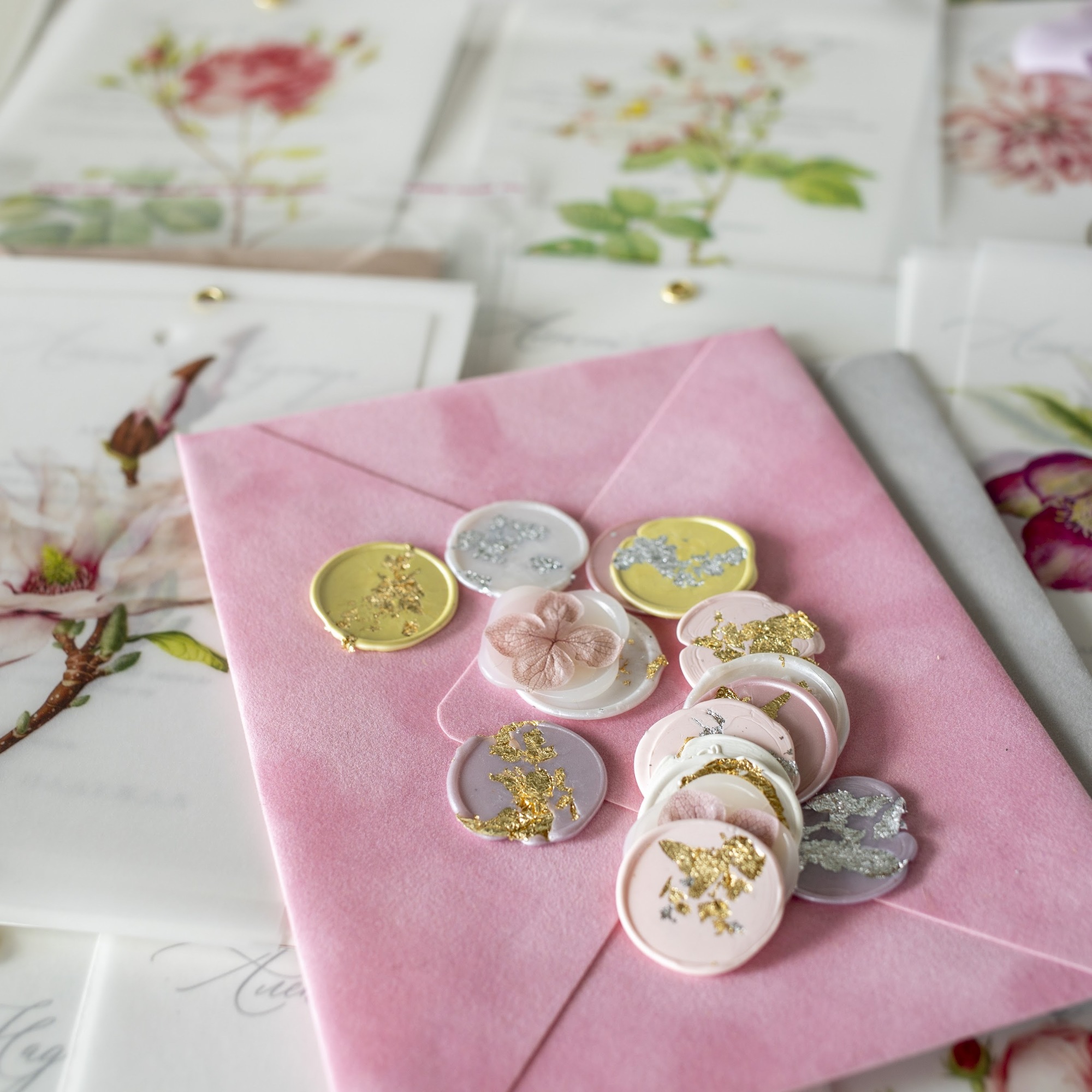 Бархатный конверт "розовый"