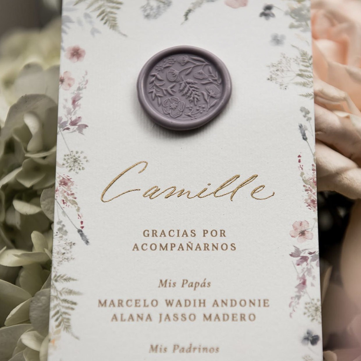 Карточка меню с сургучной печатью купить