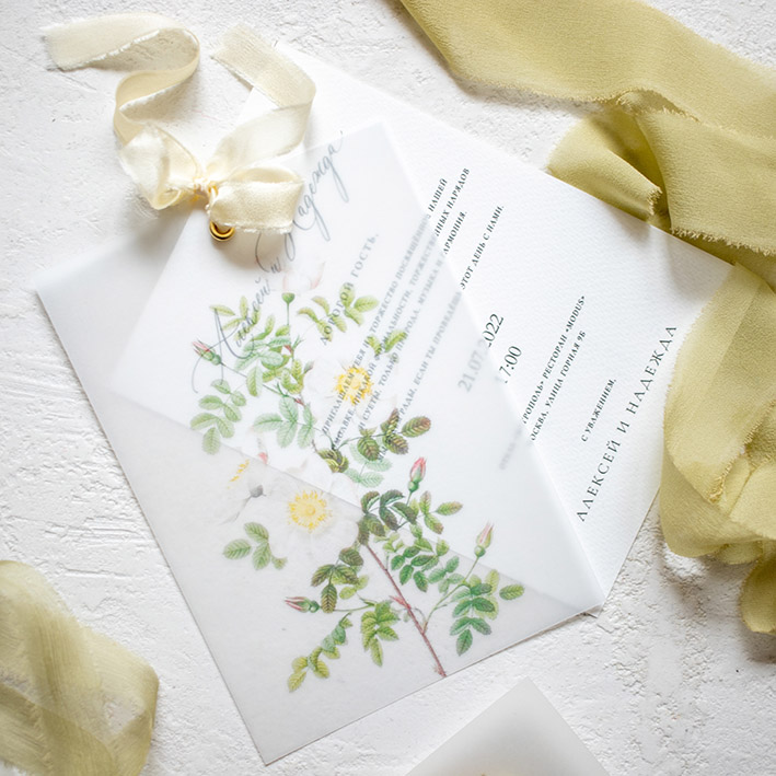 Пригласительные на свадьбу в цвете Айвори цены купить