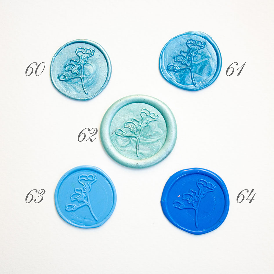 Сургучные печати голубые