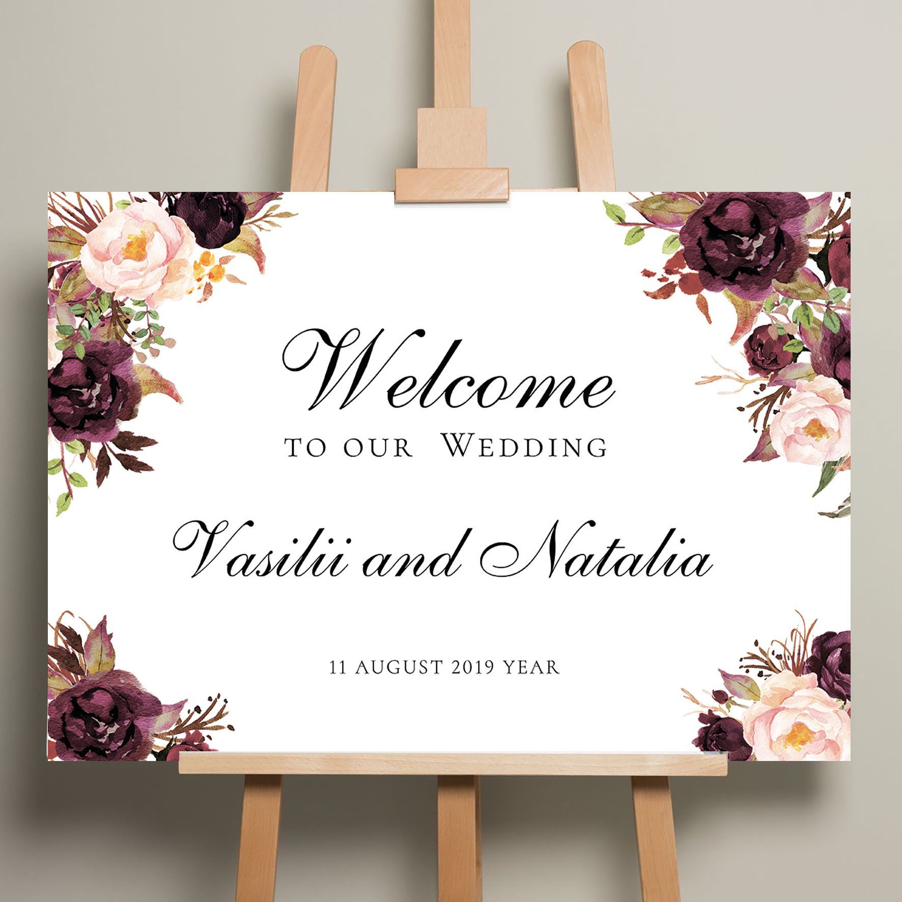 Welcome табличка на свадьбу