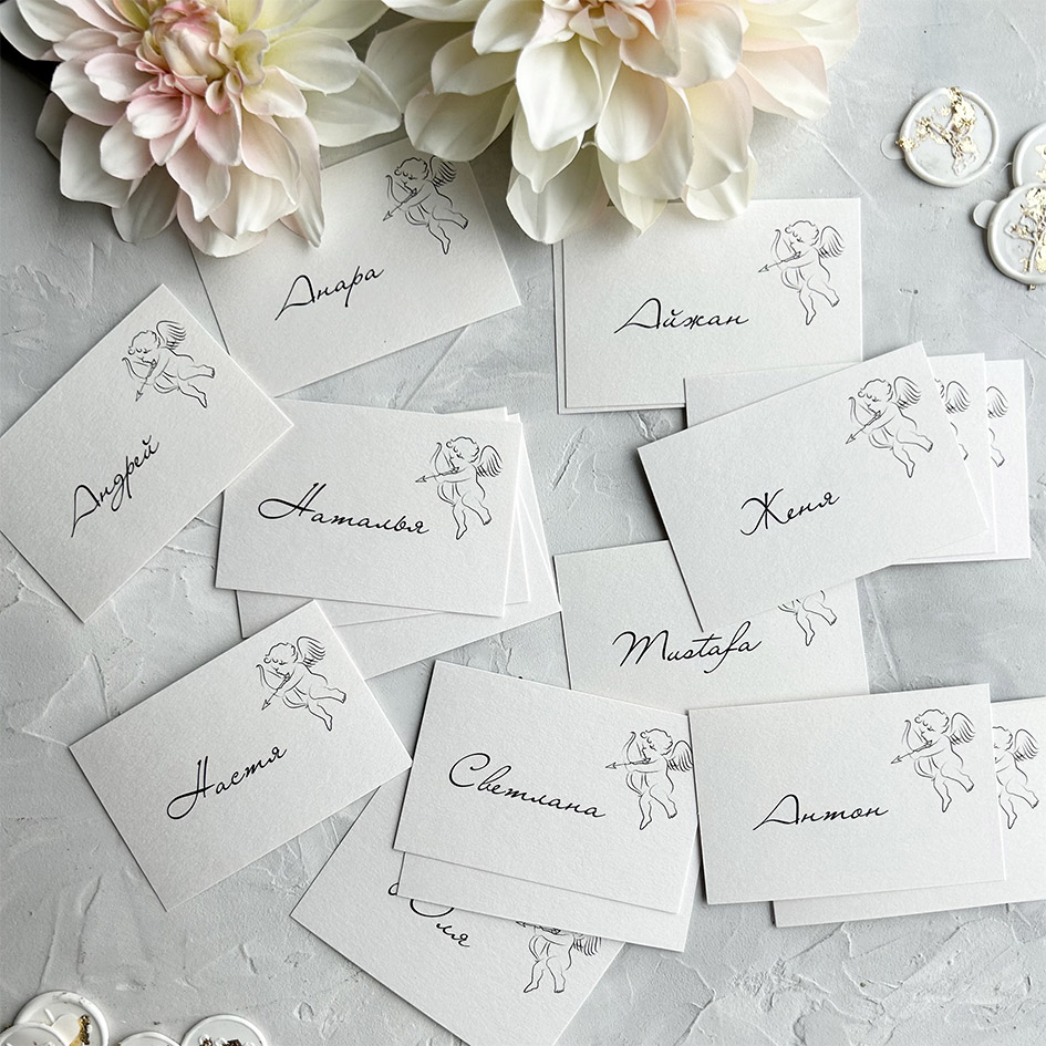 Банкетные карточки с ангелами