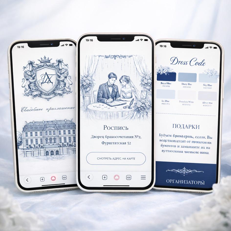 Электронные приглашения на свадьбу в виде сайта